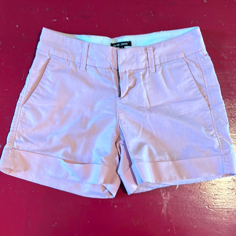 Pink cuffed shorts